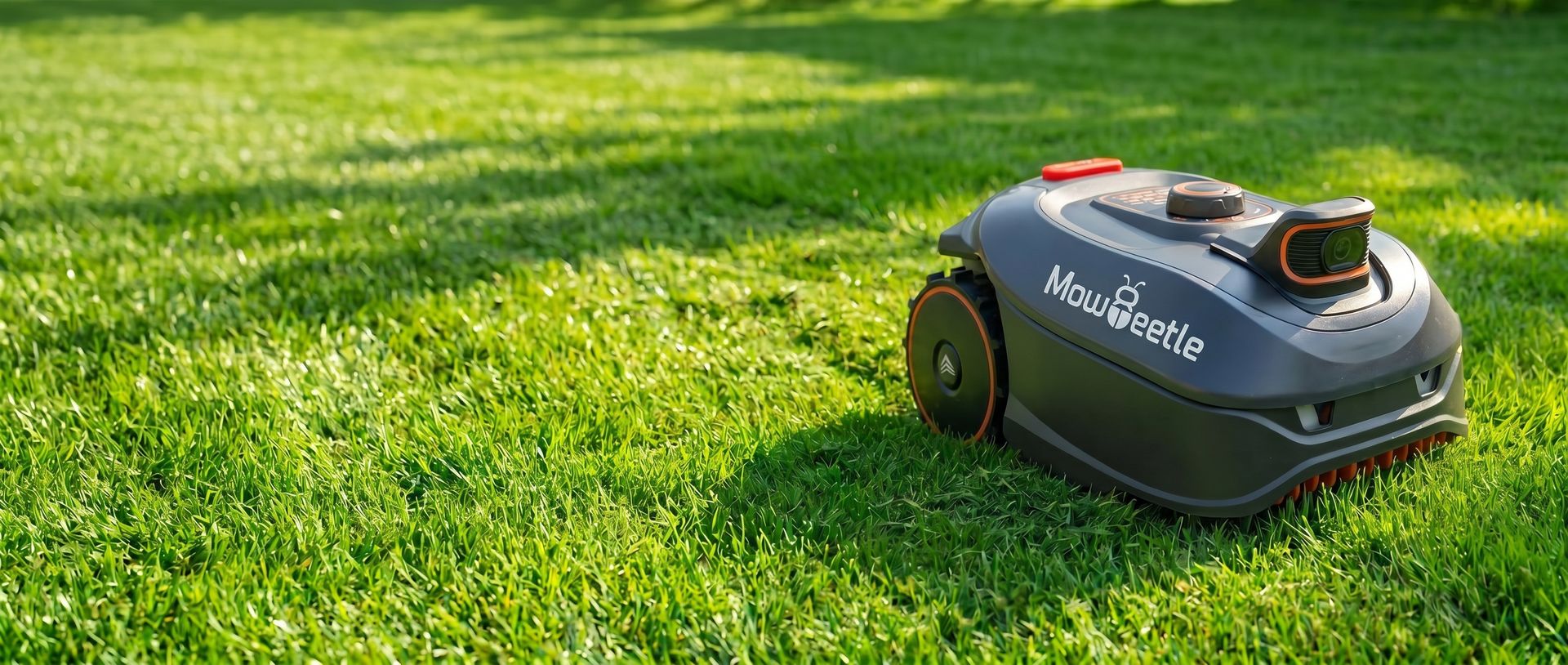 MowBeetle on a sunny Canadian lawn